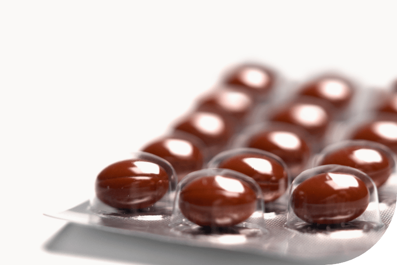 Blisterverpackung mit Kapseln zur geschützten und hygienischen Aufbewahrung