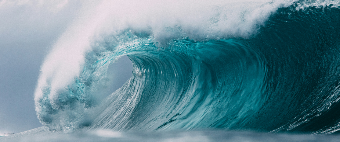 Meereswelle als Symbol für Krillöl als Quelle für Omega-3